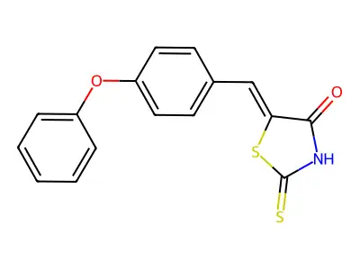4-Thiazolidinone, 5-[(4-phenoxyphenyl)methylene]-2-thioxo- structure