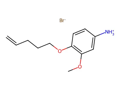 4-(4-戊烯氧基)-间茴香胺氢溴酸盐 structure