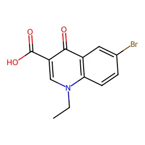 6-Bromo-1-ethyl-4-oxoquinoline-3-carboxylic acid structure