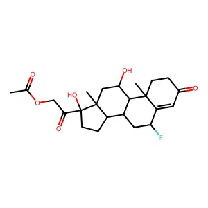6alpha-Fluorohydrocortisone 21-acetate structure