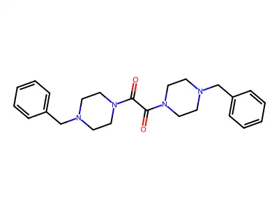 1,2-Bis(4-benzylpiperazin-1-yl)ethane-1,2-dione structure