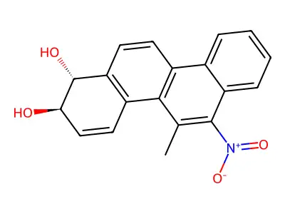 (1R,2R)-5-methyl-6-nitro-1,2-dihydrochrysene-1,2-diol structure