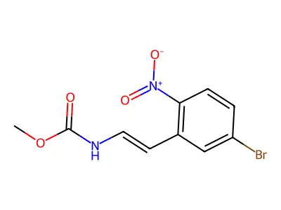 Carbamic acid, [2-(5-bromo-2-nitrophenyl)ethenyl]-, methyl ester structure