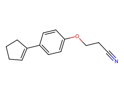 Propanenitrile, 3-(4-(1-cyclopenten-1-yl)phenoxy)- structure