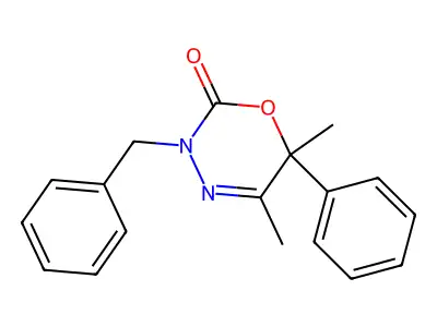 3-Benzyl-5,6-dimethyl-6-phenyl-3,6-dihydro-2H-1,3,4-oxadiazin-2-one structure