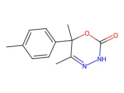 2H-1,3,4-Oxadiazin-2-one, 3,6-dihydro-5,6-dimethyl-6-(4-methylphenyl)- structure
