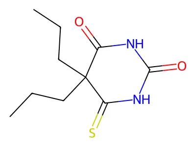 2,4(1H,3H)-Pyrimidinedione, dihydro-5,5-dipropyl-6-thioxo- structure