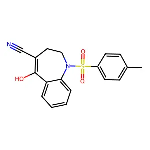 5-hydroxy-1-[(4-methylphenyl)sulfonyl]-2H,3H-benzo[f]azepine-4-carbonitrile structure