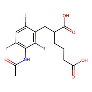 2-(3-乙酰氨基-2,4,6-三碘苄基)己二酸 structure