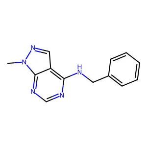 Benzyl-(1-methyl-1H-pyrazolo[3,4-d]pyrimidin-4-yl)-amine structure
