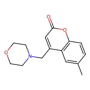 2H-1-Benzopyran-2-one, 6-methyl-4-(4-morpholinylmethyl)- structure