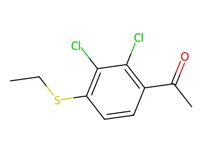 1-[2,3-Dichloro-4-(ethylsulfanyl)phenyl]-1-ethanone structure