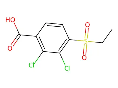 2,3-Dichloro-4-(ethylsulfonyl)benzoic acid structure