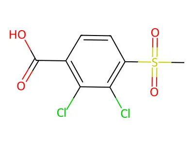 2,3-Dichloro-4-methylsulfonylbenzoic acid structure