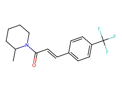 1-(2-Methyl-1-piperidinyl)-3-(4-(trifluoromethyl)phenyl)-2-propen-1-one structure