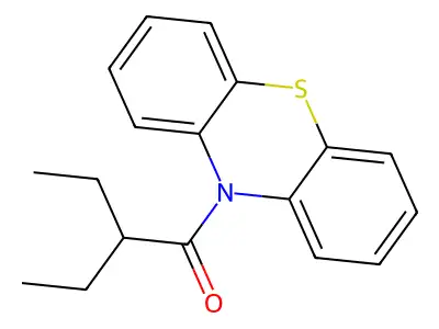 2-Ethyl-1-phenothiazin-10-ylbutan-1-one structure
