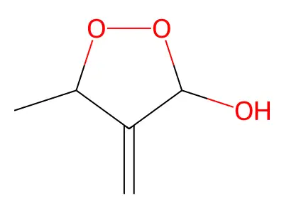 5-Methyl-4-methylene-1,2-dioxolan-3-ol structure