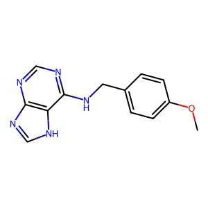 Adenine,6N-P-methoxybenzyl structure