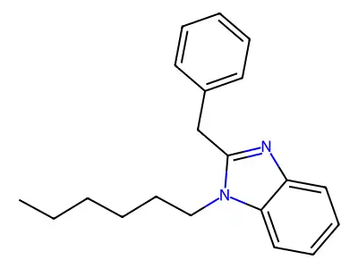 1H-Benzimidazole, 1-hexyl-2-(phenylmethyl)- structure