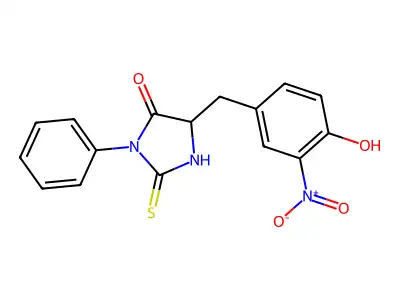 5-(4-Hydroxy-3-nitrobenzyl)-3-phenyl-2-thiohydantoin structure