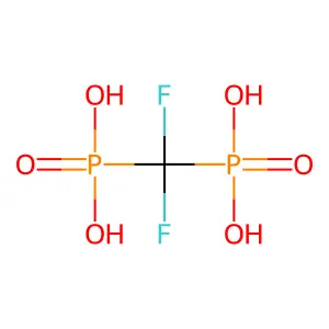 Difluoromethylene diphosphonate structure