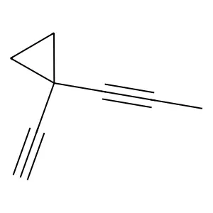 Cyclopropane, 1-ethynyl-1-(1-propynyl- structure