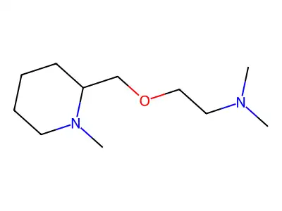 Piperidine, 2-((2-(dimethylamino)ethoxy)methyl)-1-methyl- structure