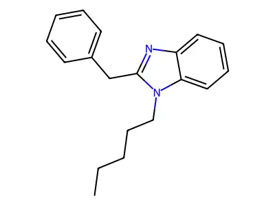 2-benzyl-1-pentyl-1H-1,3-benzodiazole structure