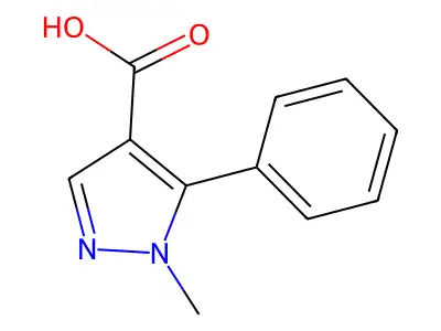 1-Methyl-5-phenyl-1H-pyrazole-4-carboxylic acid structure