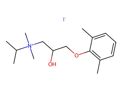 3-(2,6-Dimethylphenoxy)-2-hydroxy-N,N-dimethyl-N-(1-methylethyl)-1-propanaminium iodide structure