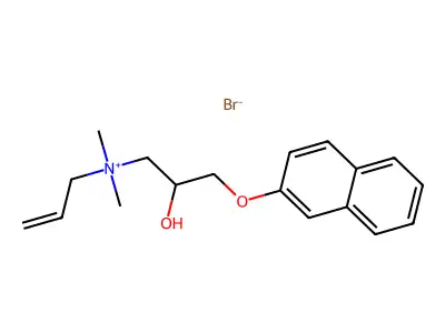 N-(2-Hydroxy-3-(2-naphthalenyloxy)propyl)-N,N-dimethyl-2-propen-1-aminium bromide structure