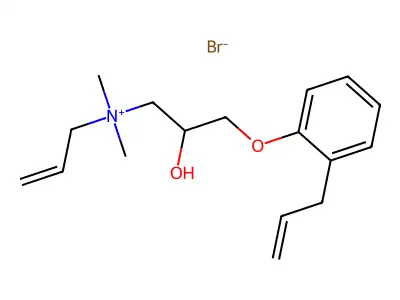 N-(2-Hydroxy-3-(2-(2-propenyl)phenoxy)propyl)-N,N-dimethyl-2-propen-1-aminium bromide structure
