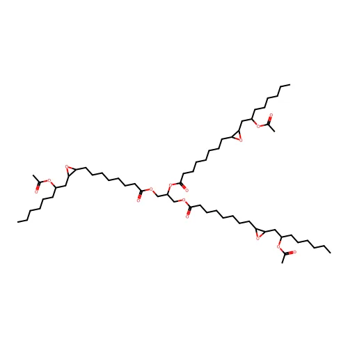 2,3-双[8-[3-(2-乙酰氧基辛基)环氧乙烷-2-基]辛酰氧代]丙基 8-[3-(2-乙酰氧基辛基)环氧乙烷-2-基]辛酸酯 structure