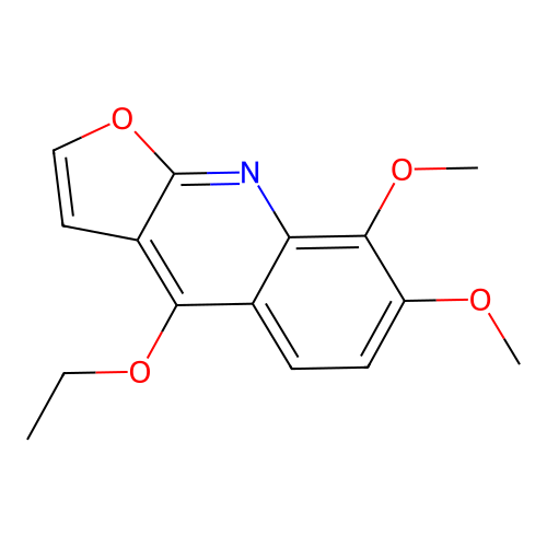 4-Ethoxy-7,8-dimethoxyfuro[2,3-b]quinoline structure