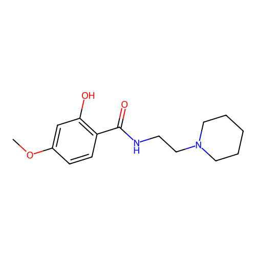 2-hydroxy-4-methoxy-N-(2-piperidin-1-ylethyl)benzamide structure