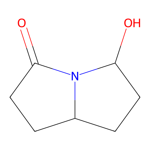 Pyrrolizin-1-one, 7-hydroxy- structure