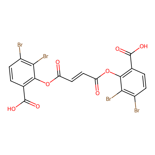 Bis(2,3-dibromosalicyl)fumarate structure