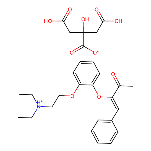 (Z)-3-(2-(2-(Diethylamino)ethoxy)phenoxy)-4-phenyl-3-buten-2-one citrate structure