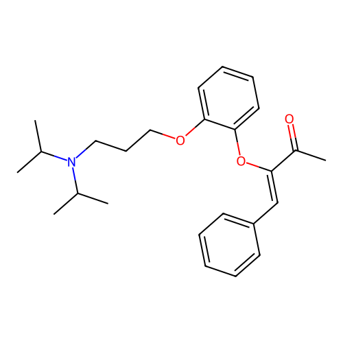 3-Buten-2-one, 3-(2-(3-(diisopropylamino)propoxy)phenoxy)-4-phenyl-, (Z)- structure