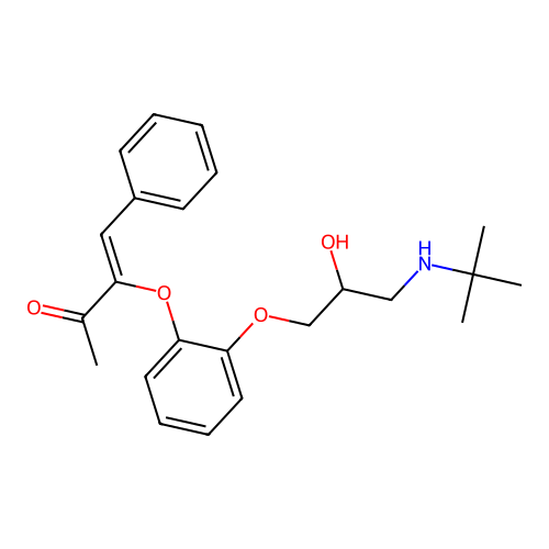 (Z)-3-(2-(3-((1,1-Dimethylethyl)amino)-2-hydroxypropoxy)phenoxy)-3-buten-2-one structure