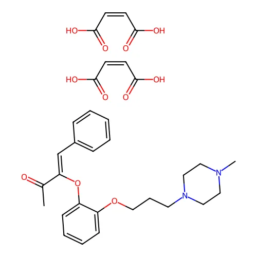 双((Z)-丁-2-烯二酸);(Z)-3-[2-[3-(4-甲基哌嗪-1-基)丙氧基]苯氧基]-4-苯基丁-3-烯-2-酮 structure