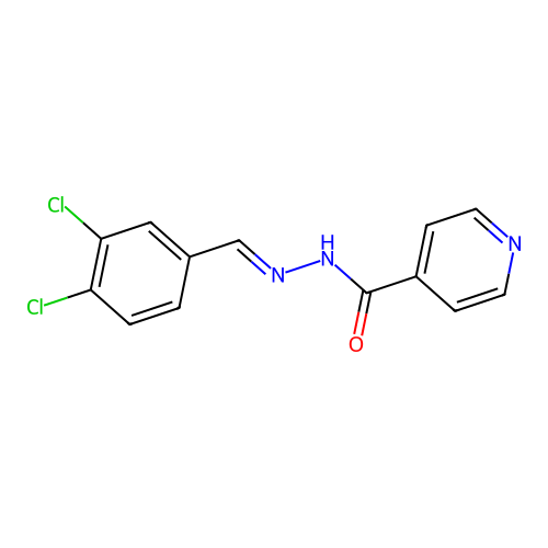 N-[(E)-(3,4-dichlorophenyl)methylideneamino]pyridine-4-carboxamide structure