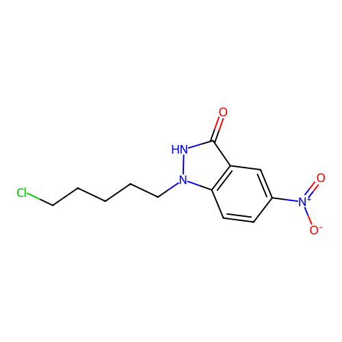 1-(5-chloropentyl)-5-nitro-1H-indazol-3-ol structure