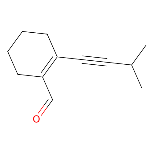 2-(3-Methyl-but-1-ynyl)-cyclohexene-1-carboxaldehyde structure
