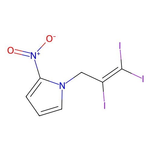 2-Nitro-1-(2,3,3-triiodoallyl)pyrrole structure