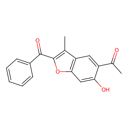 1-(2-Benzoyl-6-hydroxy-3-methyl-1-benzofuran-5-yl)ethanone structure