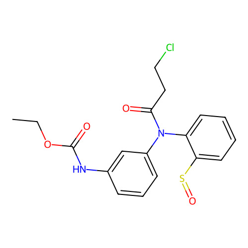 N-[10-(3-chloropropanoyl)-5-oxophenothiazin-2-yl]ethoxycarboxamide structure