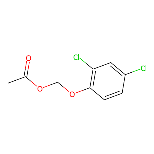 Dichlorophenoxy methyl acetate, 2,4- structure