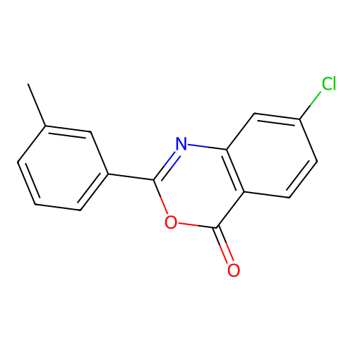 7-chloro-2-(3-methylphenyl)-4H-3,1-benzoxazin-4-one structure