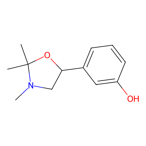5-(3-Hydroxyphenyl)-2,2,3-trimethyloxazolidine structure